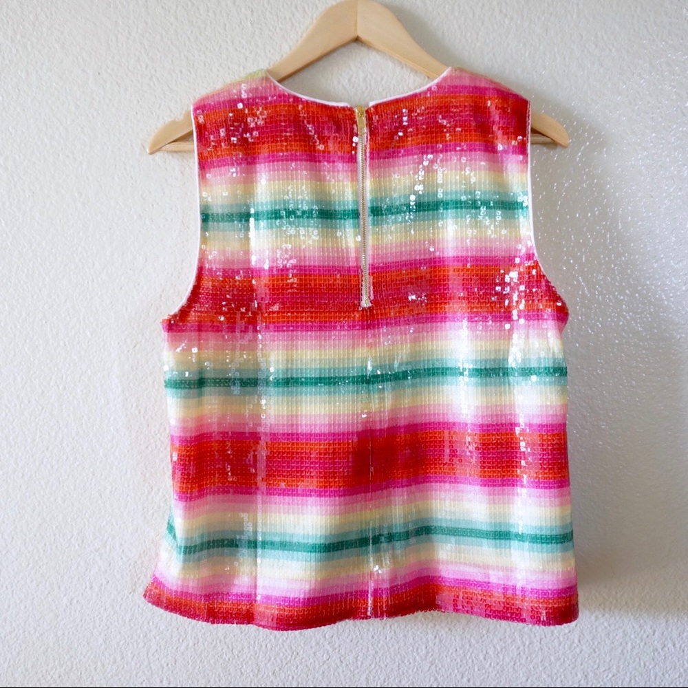 NWT J. Crew Sleeveless Top in Watermelon-Stripe - Picture 5 of 7